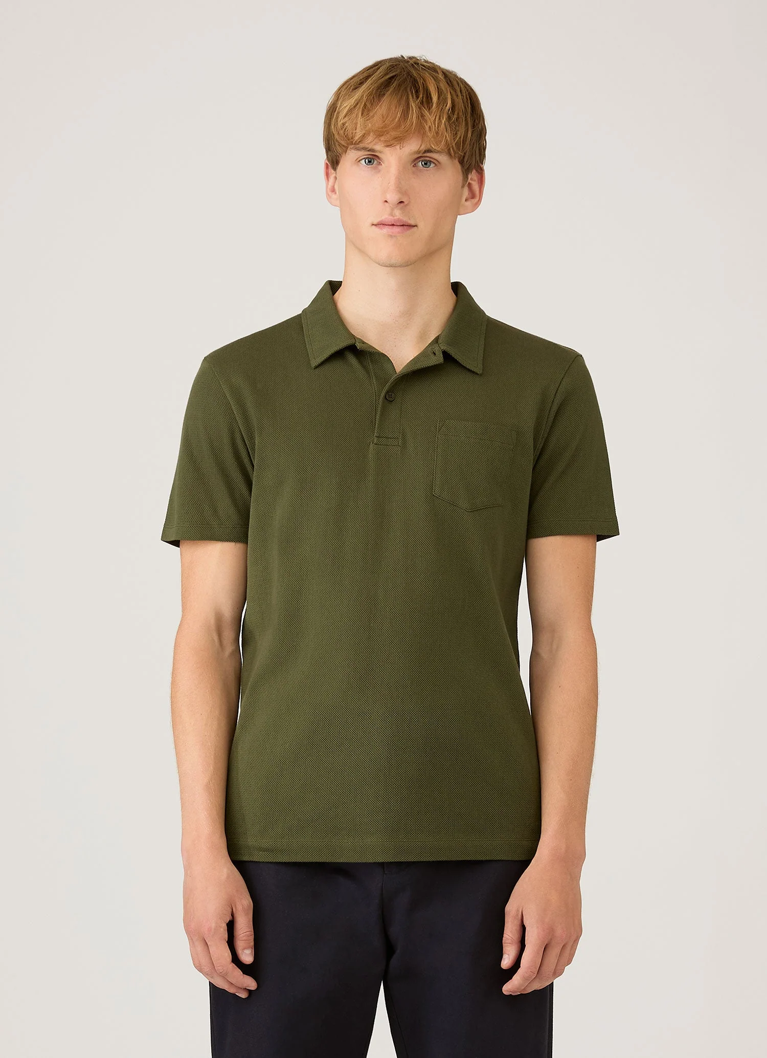 Riviera Polo Shirt in Deep Olive