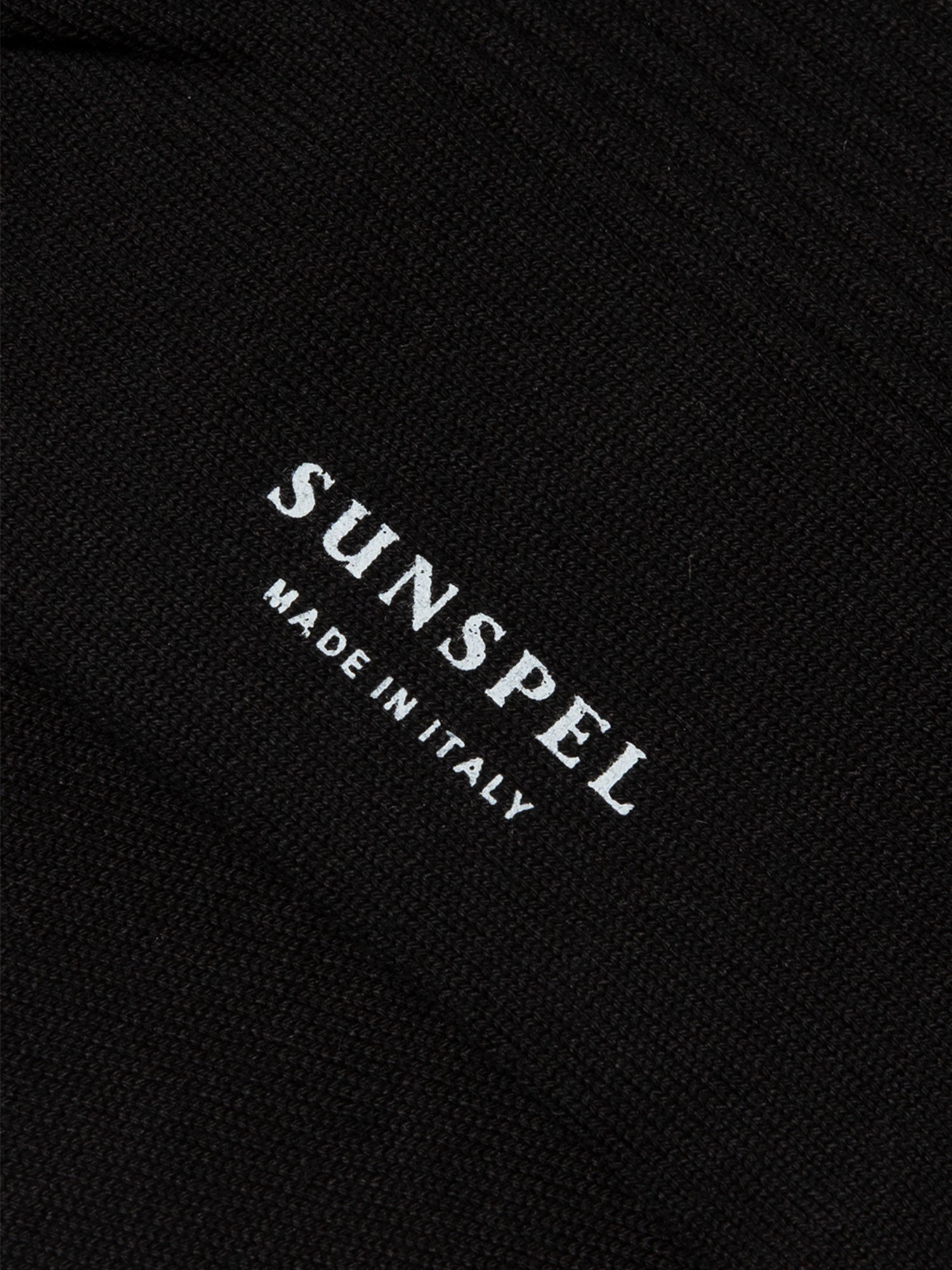 Cotton Ribbed Socks in Black