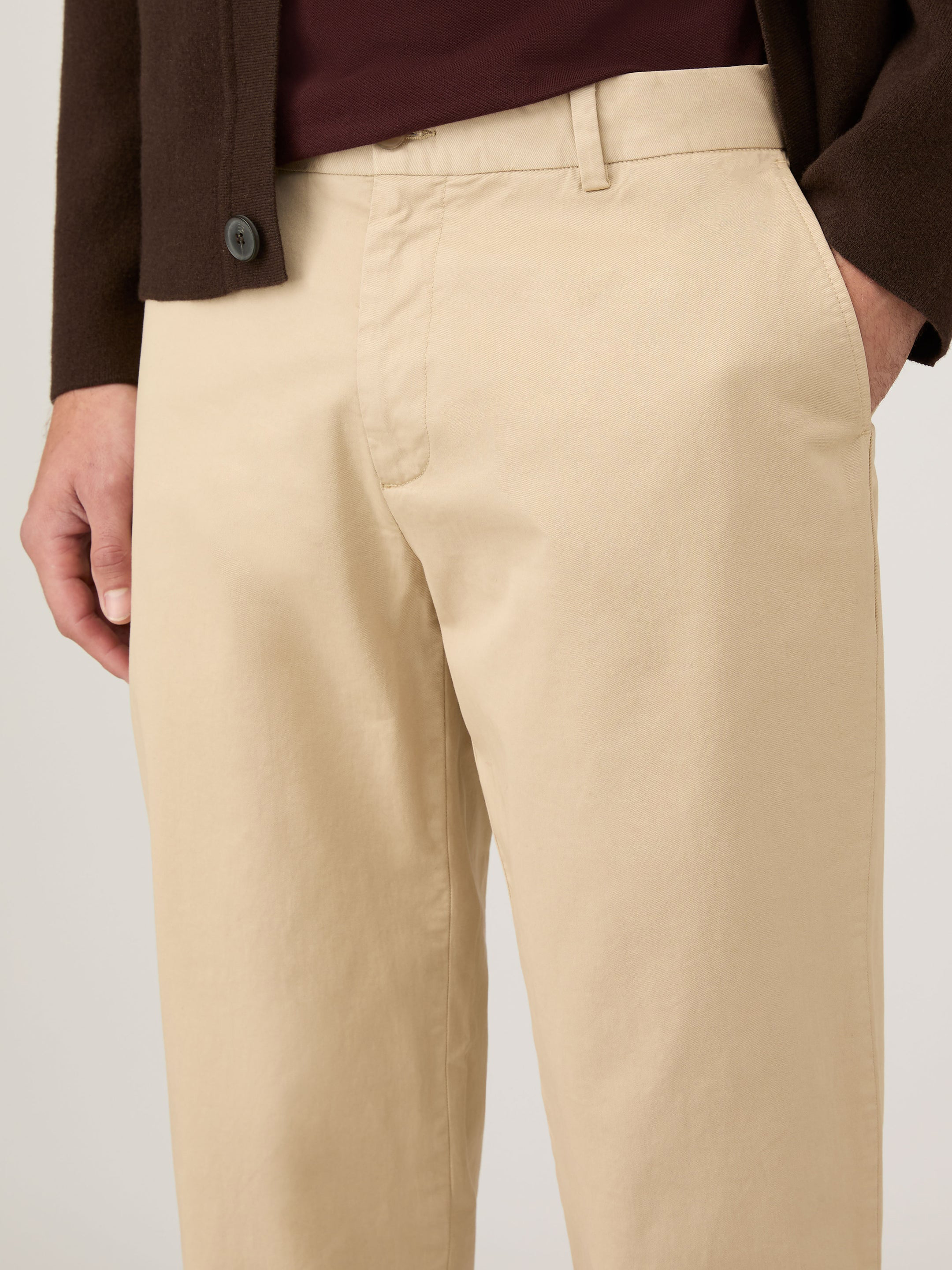Regular Fit Chino in Light Stone