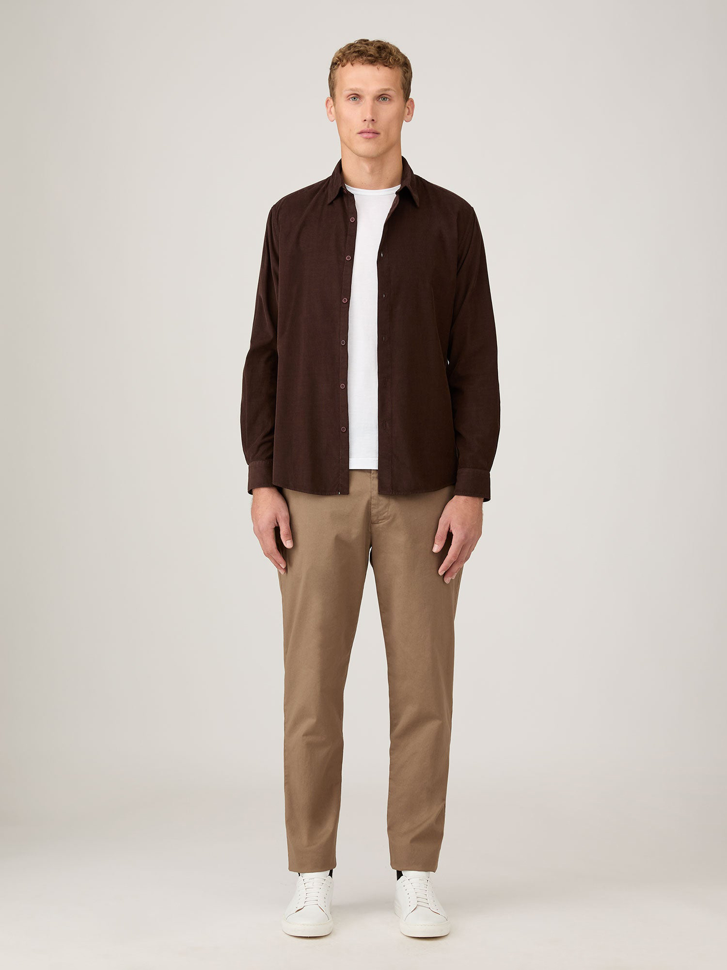 Regular Fit Chino in Dark Stone