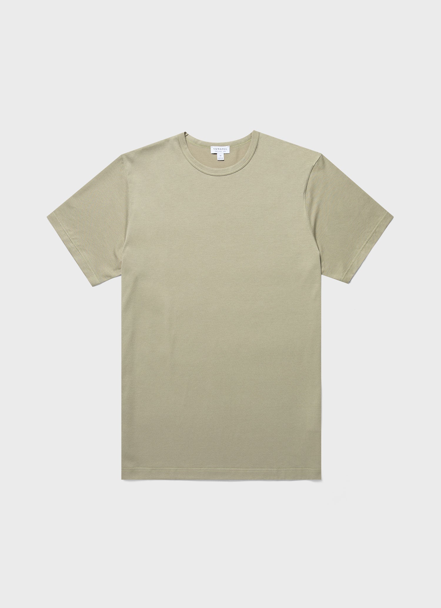 SS Crew Neck T Shirt in Pale Khaki