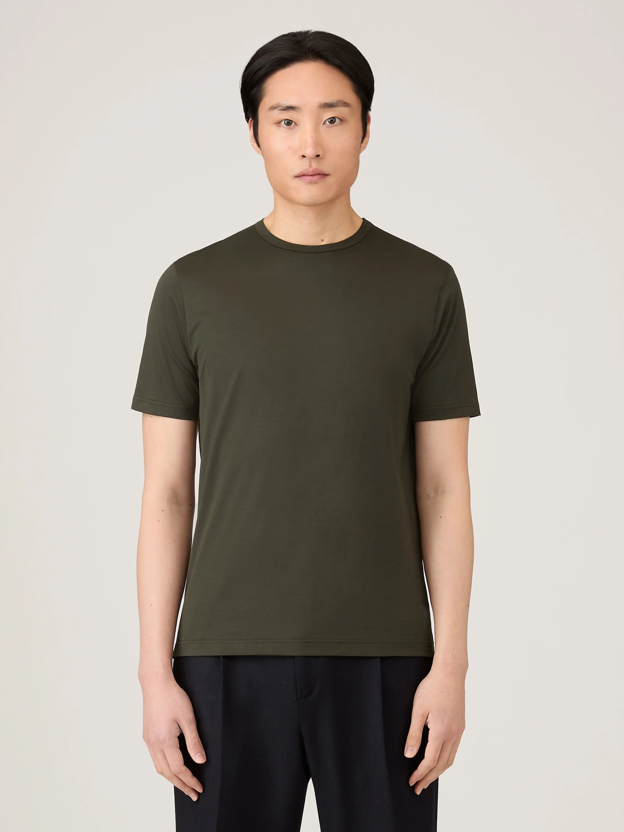 SS Crew Neck T-Shirt in Dark Green