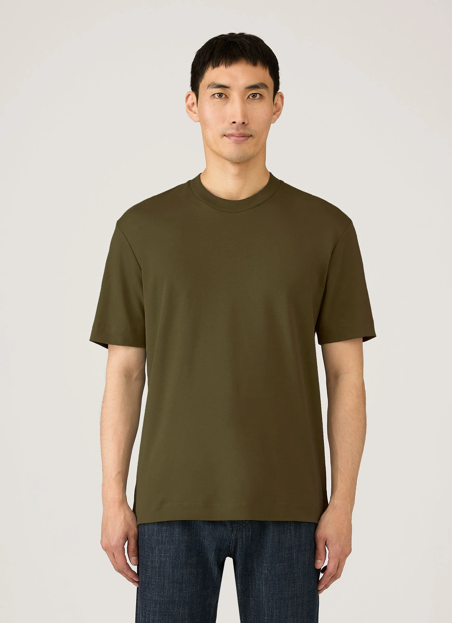 Relaxed Fit Heavyweight T‑shirt in Deep Olive