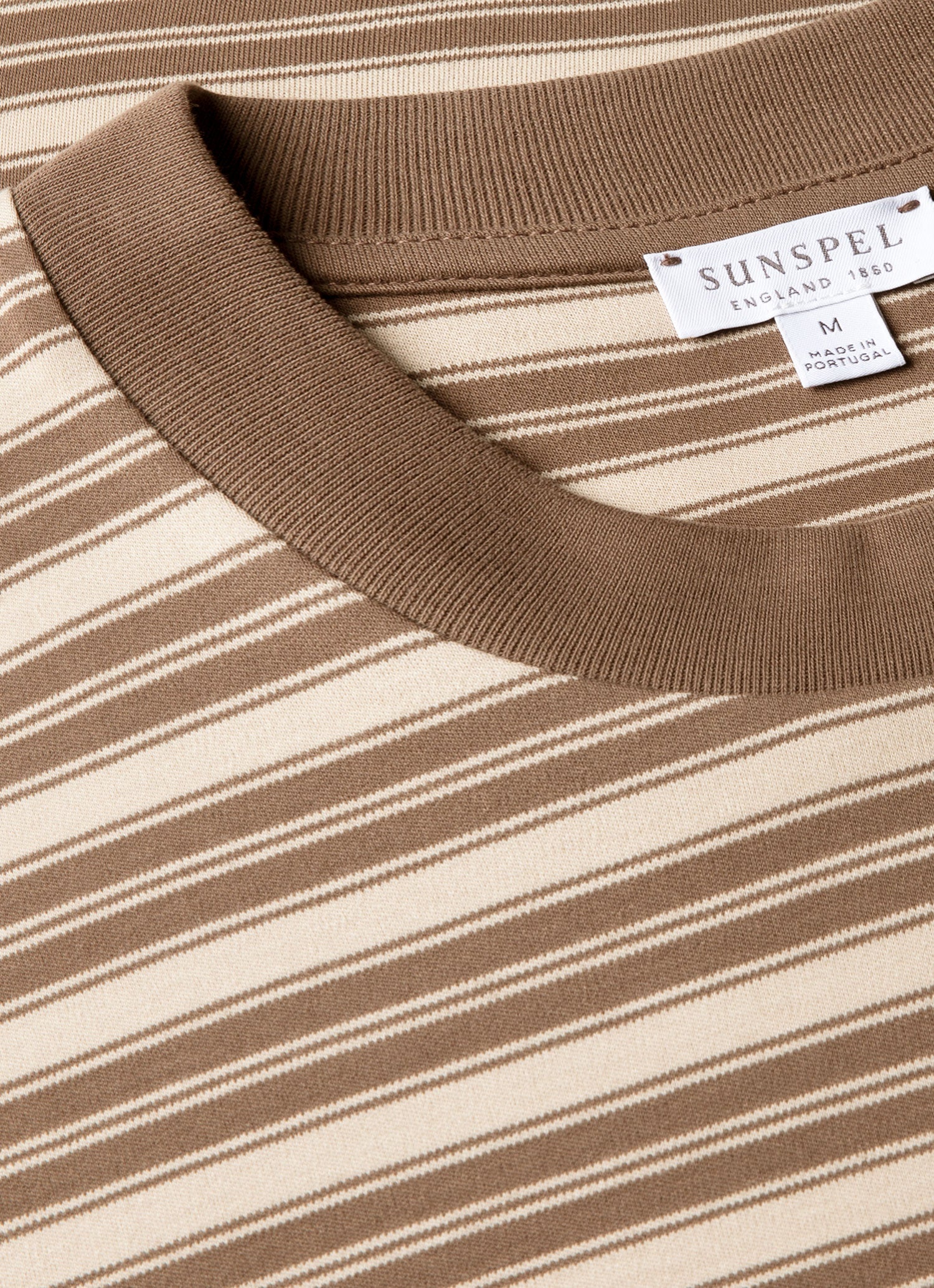 Relaxed Fit Heavyweight T‑shirt in Hazelwood/Dark Cedar Stripe
