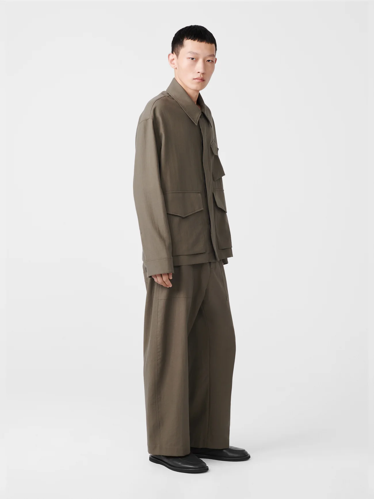 Nate Cargo Jacket in Fossil