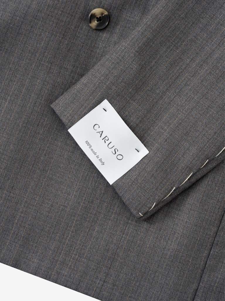 Norma Mid Grey Striped Double-Breasted Suit