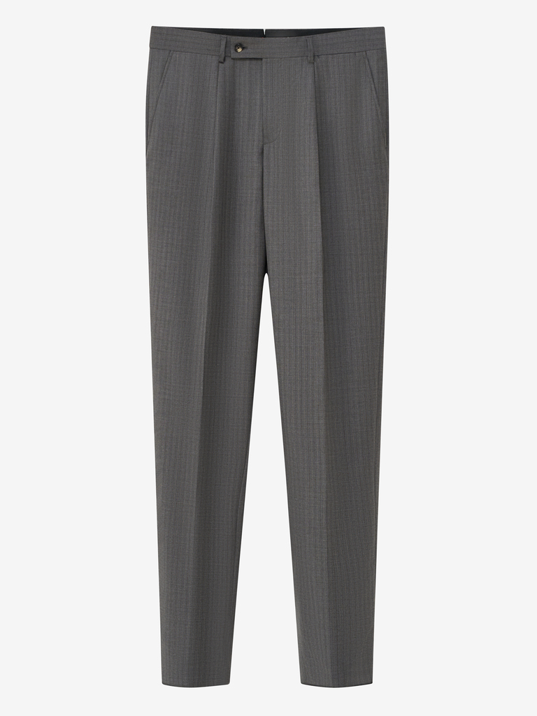 Norma Mid Grey Striped Double-Breasted Suit