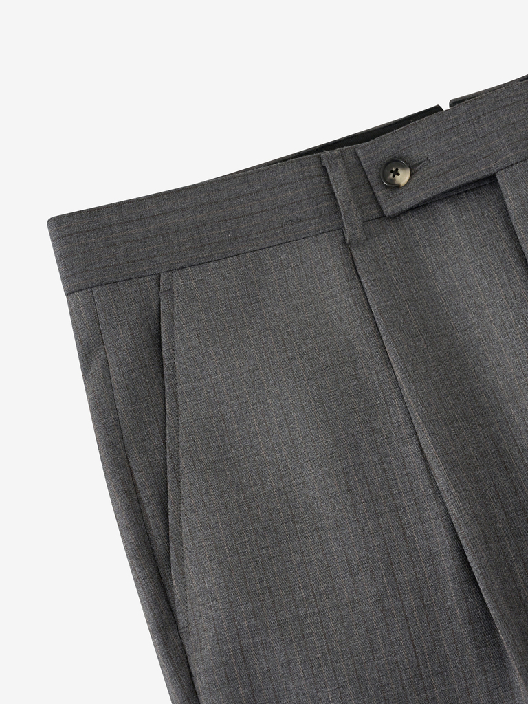 Norma Mid Grey Striped Double-Breasted Suit