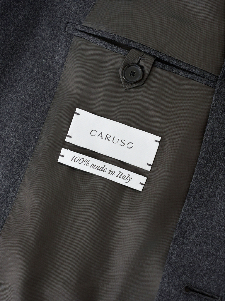 Norma Peak Lapel Grey Flannel Suit