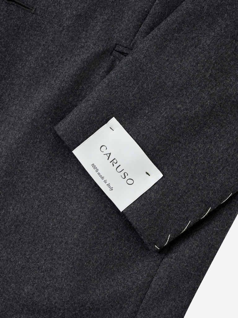 Norma Peak Lapel Grey Flannel Suit