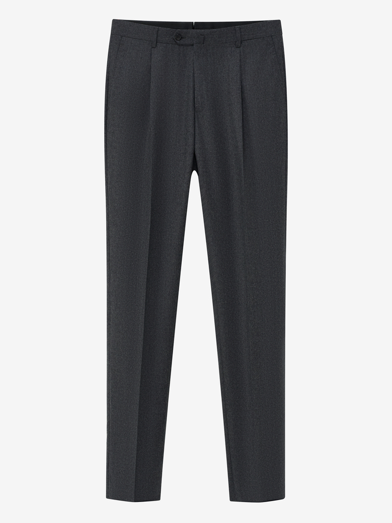 Norma Peak Lapel Grey Flannel Suit