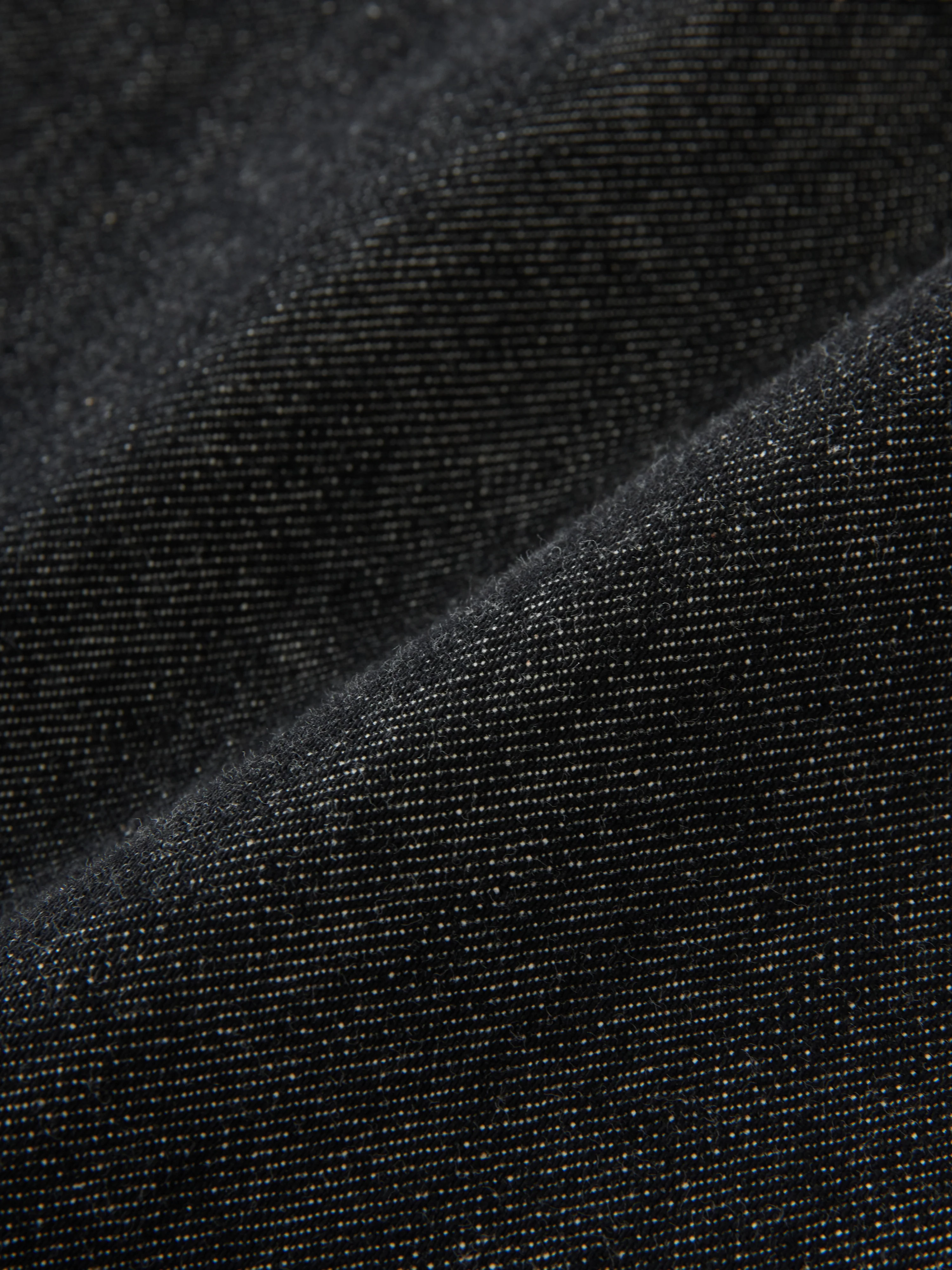 Black Italian Denim Puch Pants