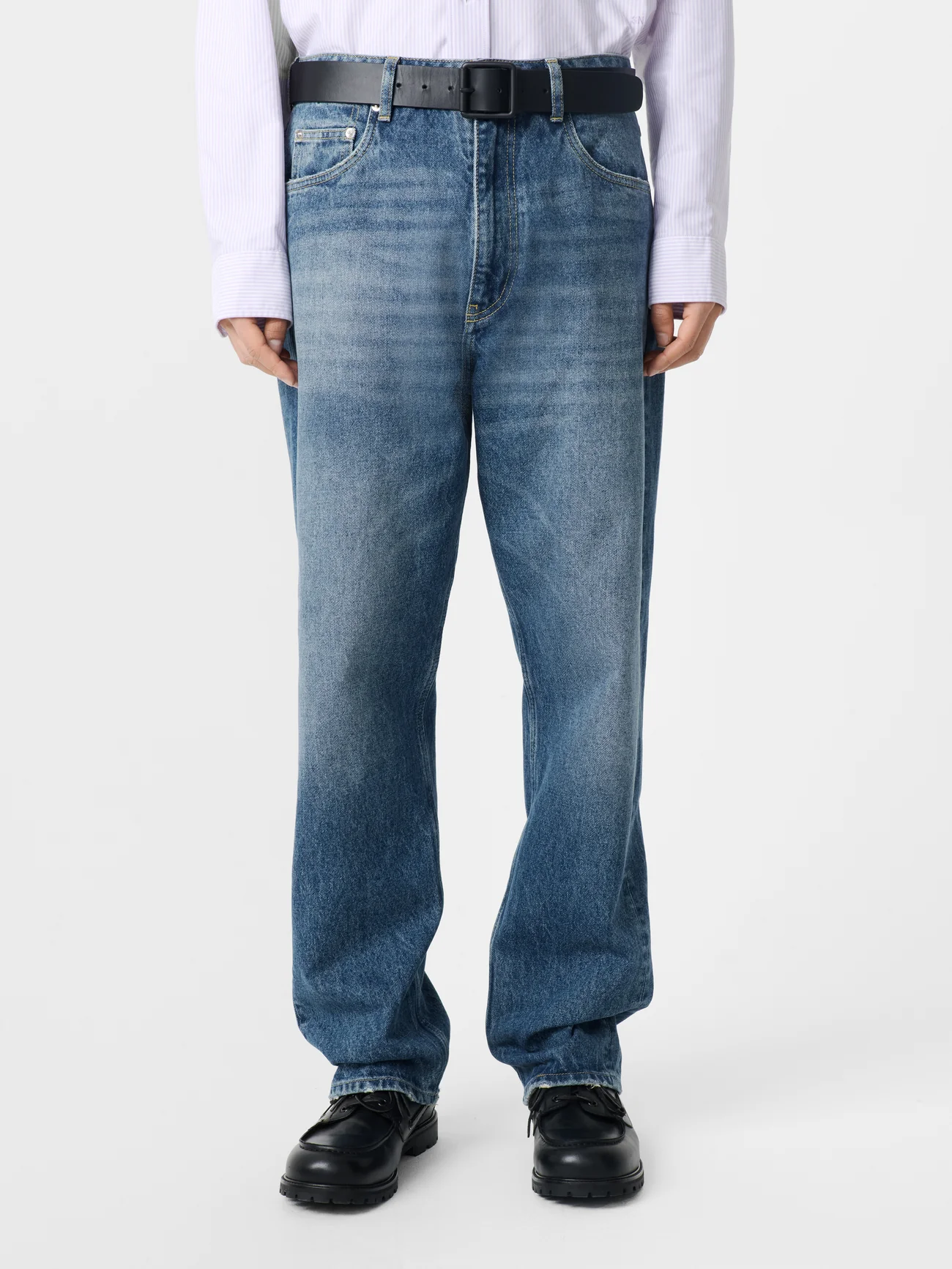 Worn Wash Indigo Regen Denim Riso Pants