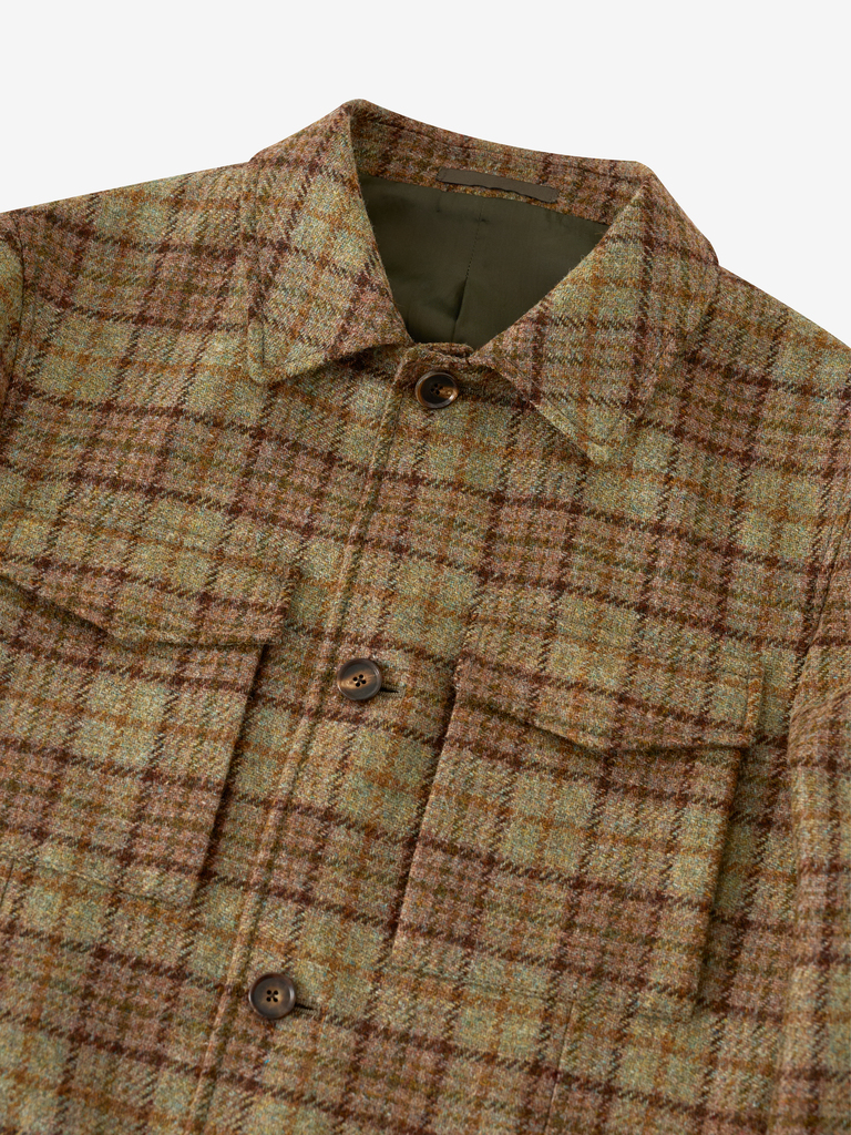Sahariana Loden Check Tweed Jacket