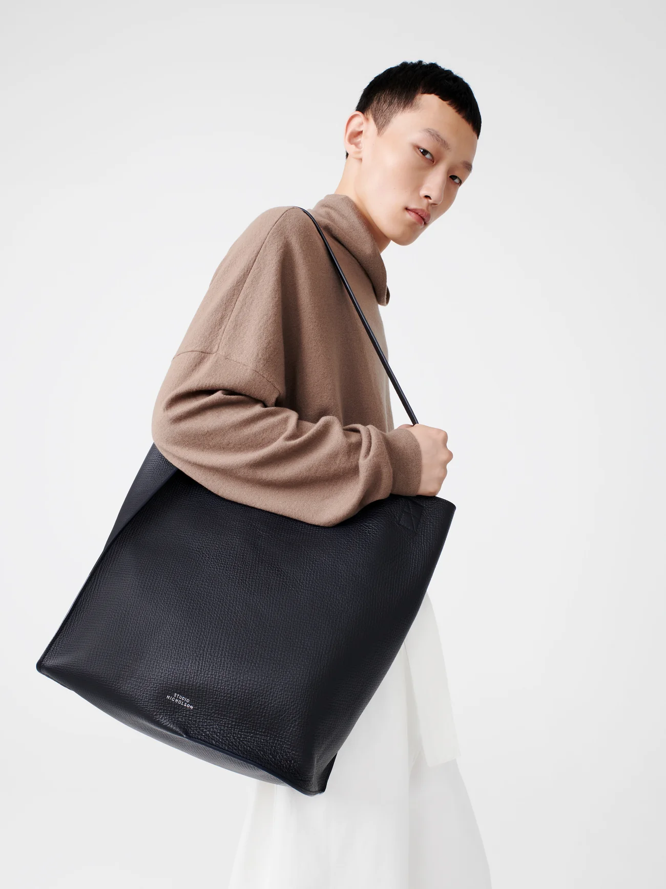 Tensa Roll Neck Jumper in Straw