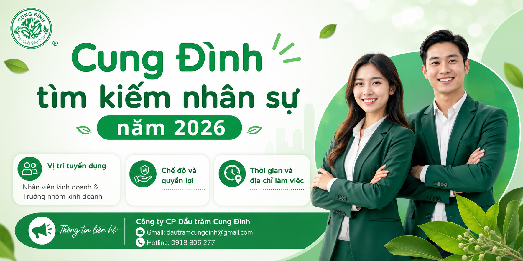 Cung Đình tuyển dụng nhân sự năm 2026