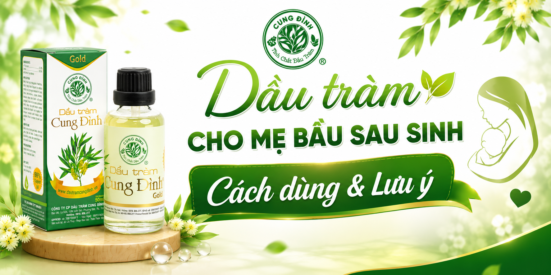 Dầu tràm cho mẹ sau sinh - cách dùng và lưu ý