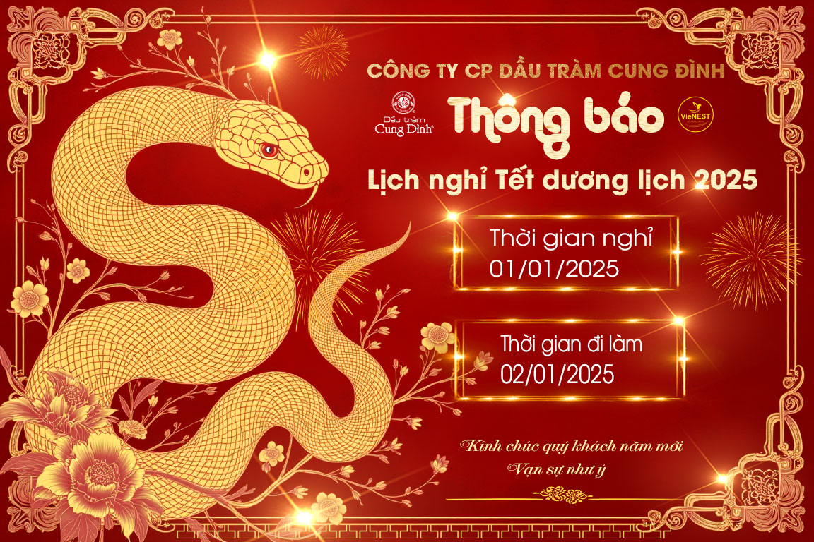 THÔNG BÁO LỊCH NGHỈ TẾT DƯƠNG LỊCH 2025