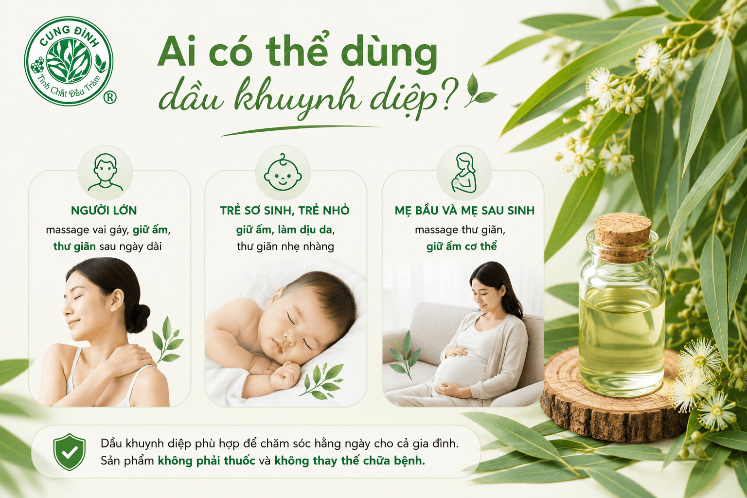 Ai có thể dùng dầu khuynh diệp 