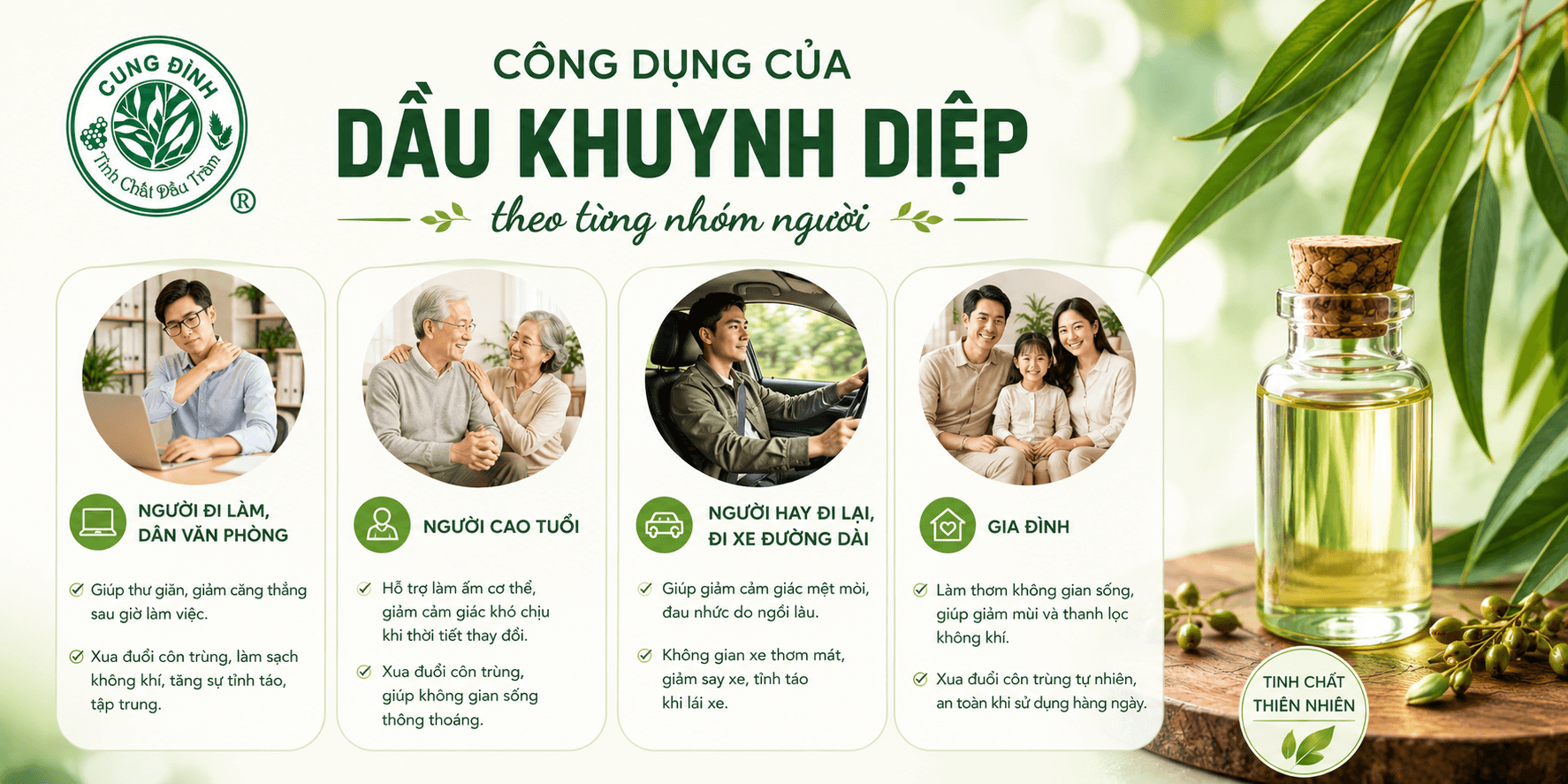 Nhóm người phù hợp dùng dầu khuynh diệp