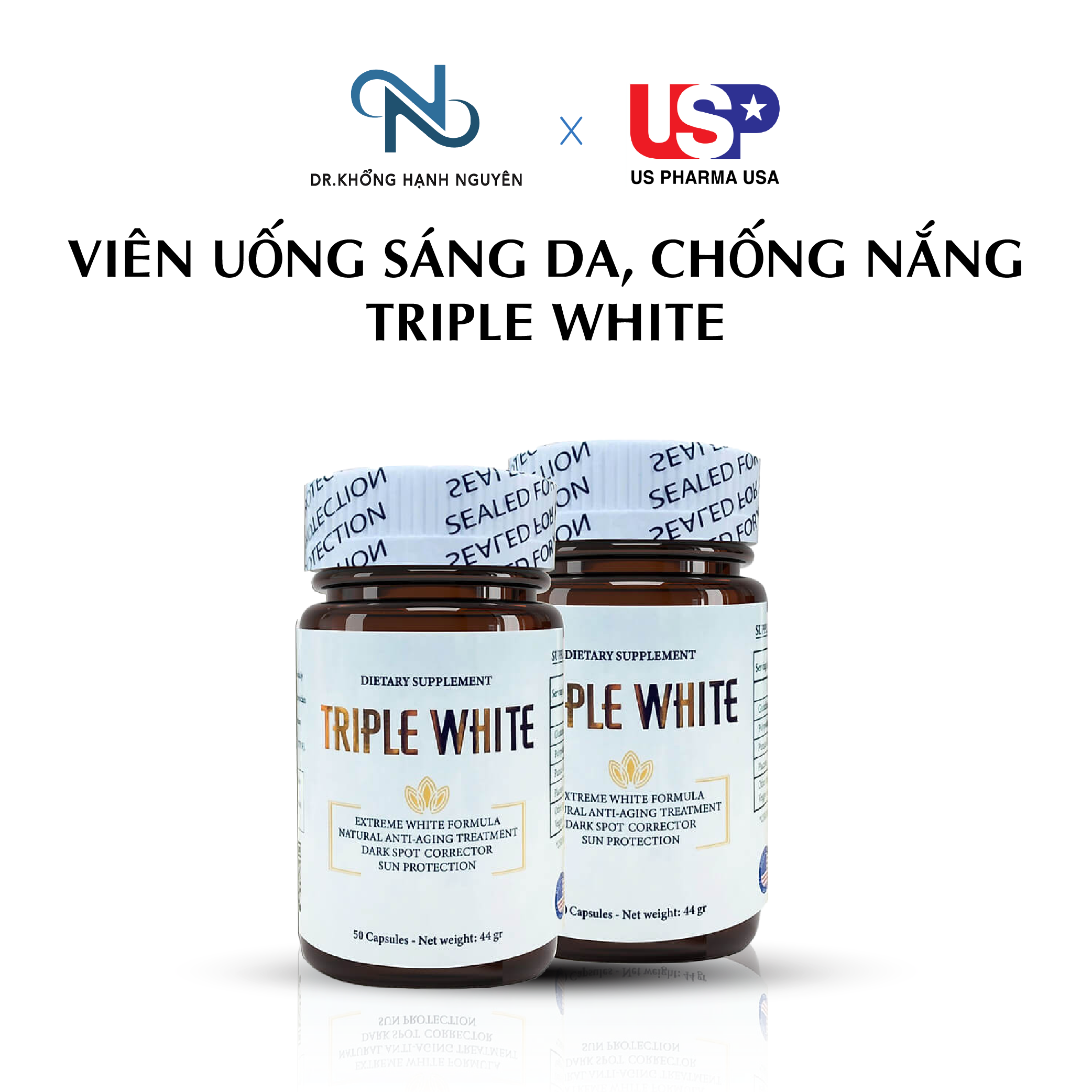 [HÀNG NHẬP KHẨU] Viên Uống Sáng Da, Chống Nắng Triple White