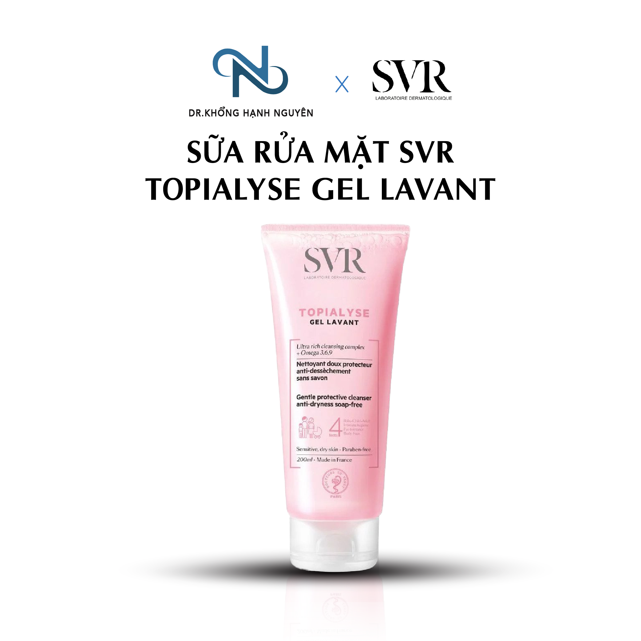 [HÀNG NHẬP KHẨU] Sữa Rửa Mặt Cho Da Khô Nhạy Cảm SVR Topialyse Gel Lavant (200ml)