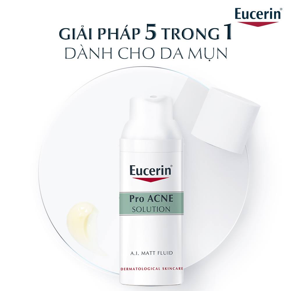 [HÀNG NHẬP KHẨU] Kem Dưỡng Ẩm, Kiểm Soát Nhờn, Ngừa Mụn Matt Fluid Eucerin Pro Acne 50ml