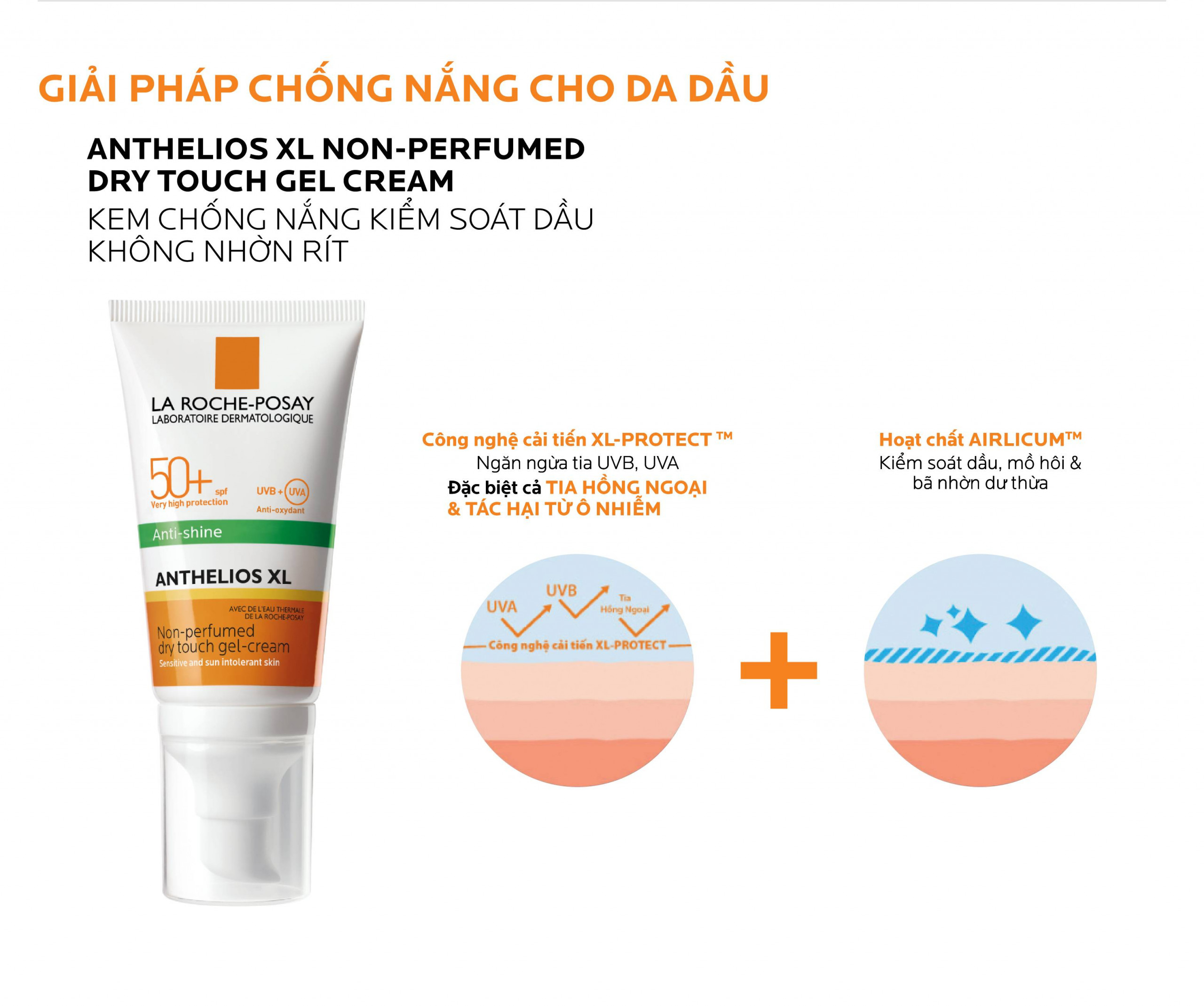 [HÀNG NHẬP KHẨU] Kem Chống Nắng La Roche Posay Anthelios XL Anti-Shine Gel Cream SPF 50+ (50ml)