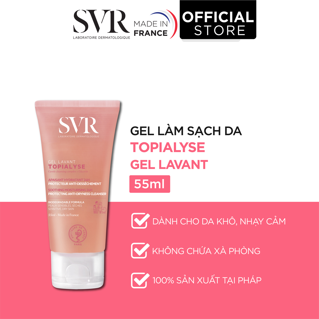 [HÀNG NHẬP KHẨU] Sữa Rửa Mặt Cho Da Khô Nhạy Cảm SVR Topialyse Gel Lavant (200ml)