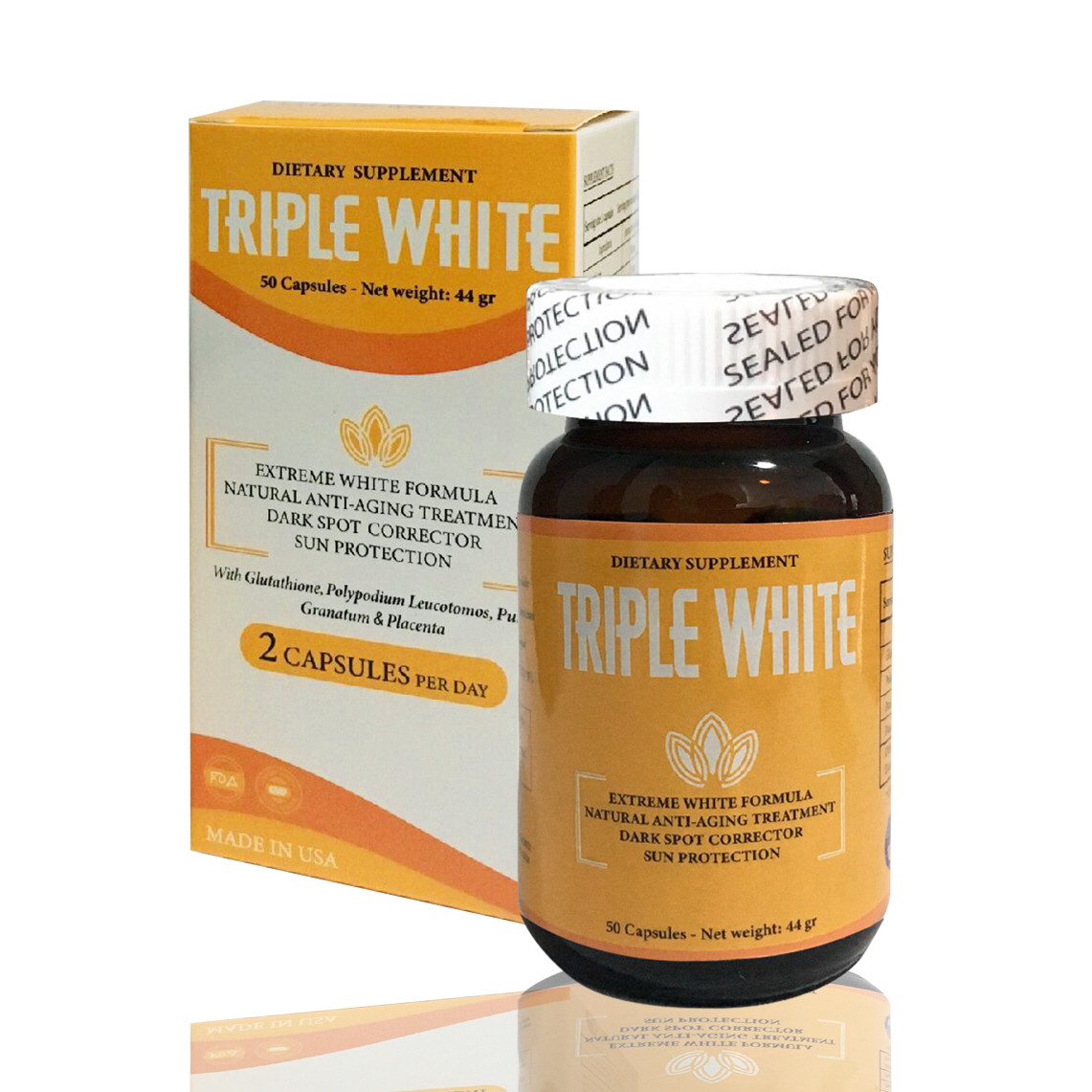 [HÀNG NHẬP KHẨU] Viên Uống Sáng Da, Chống Nắng Triple White