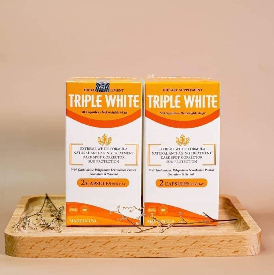 [HÀNG NHẬP KHẨU] Viên Uống Sáng Da, Chống Nắng Triple White