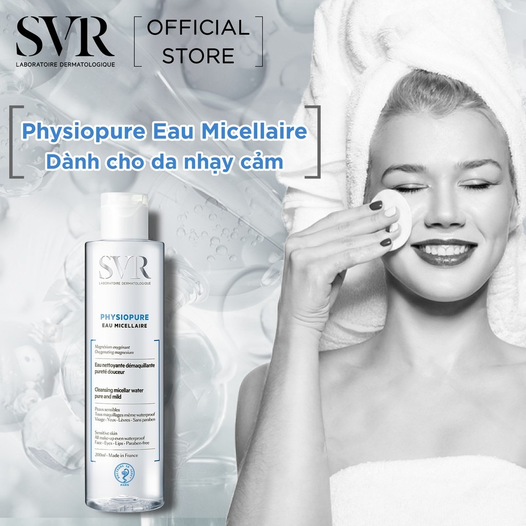 [HÀNG NHẬP KHẨU] Nước Tẩy Trang SVR Physiopure Eau Micellaire Cho Da Nhạy Cảm (75ml và 200ml)