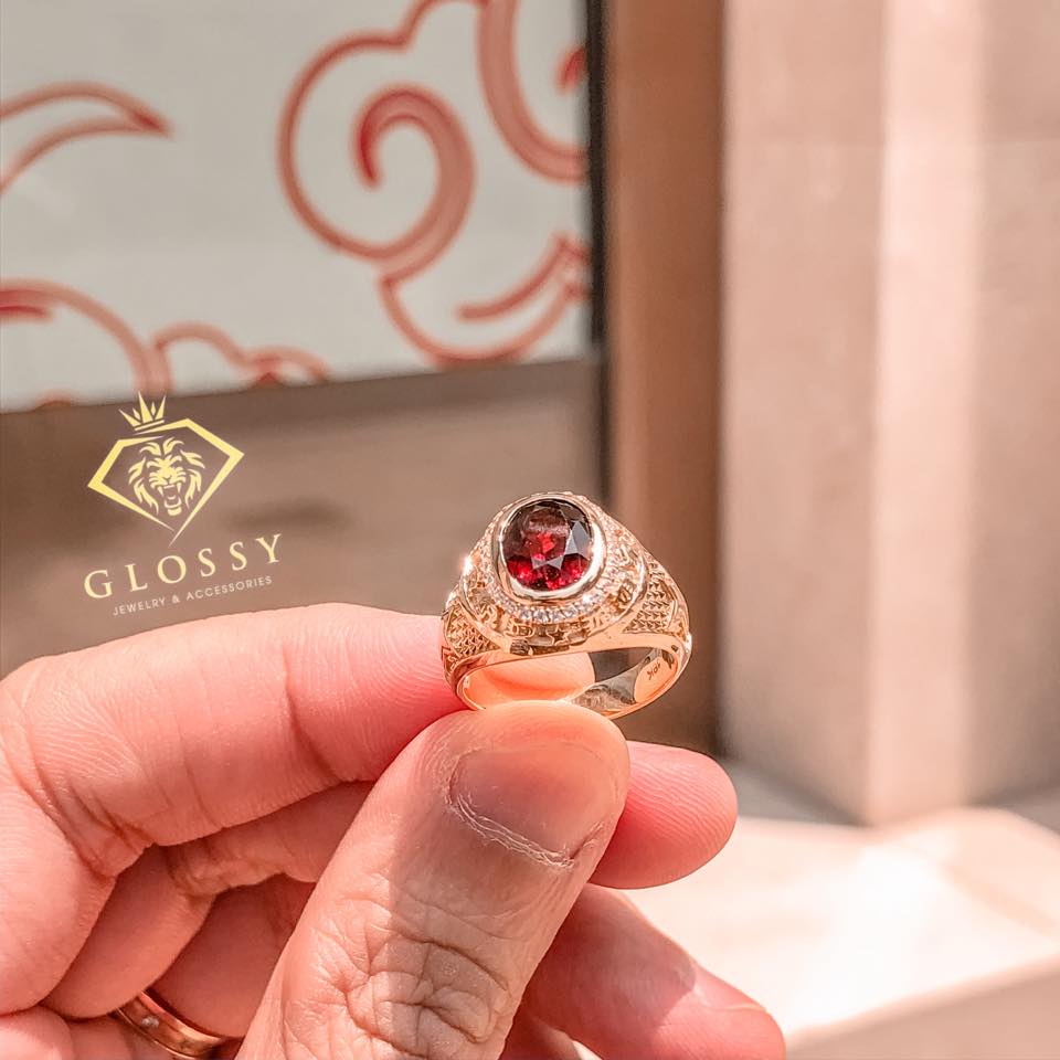 Nhẫn Nam - Đá Garnet