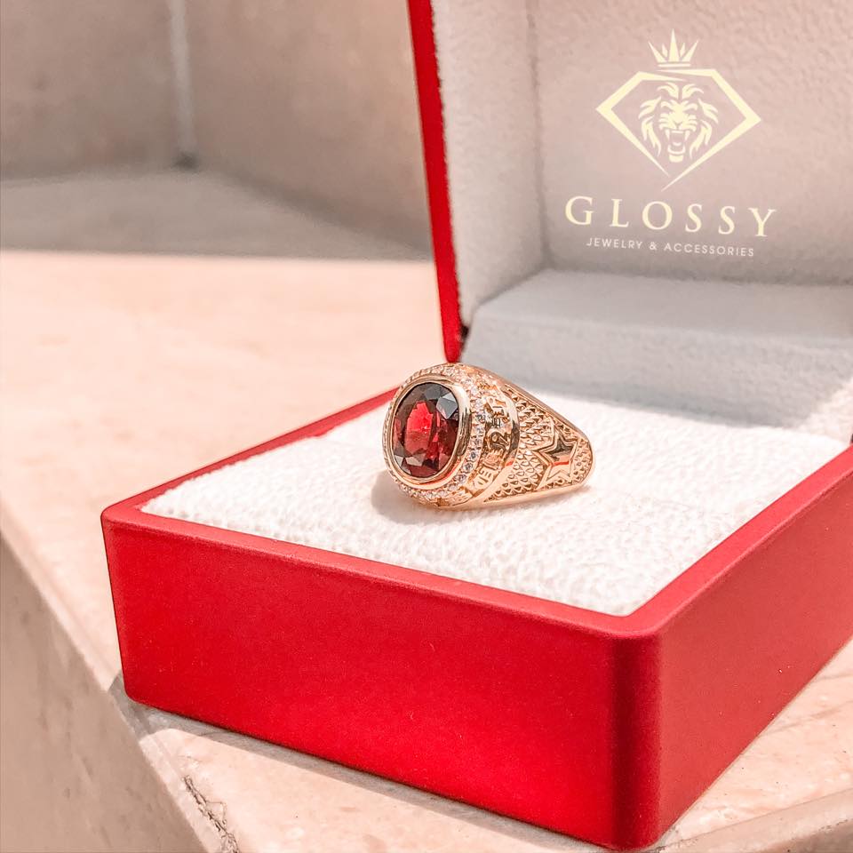 Nhẫn Nam - Đá Garnet