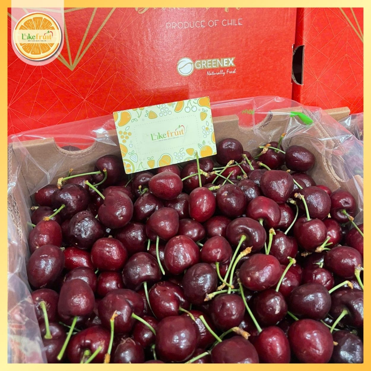 Cherry Chile Greenex Size 2JD – Trái To Đều, Ngọt Đậm, Xách Tay 2.5kg