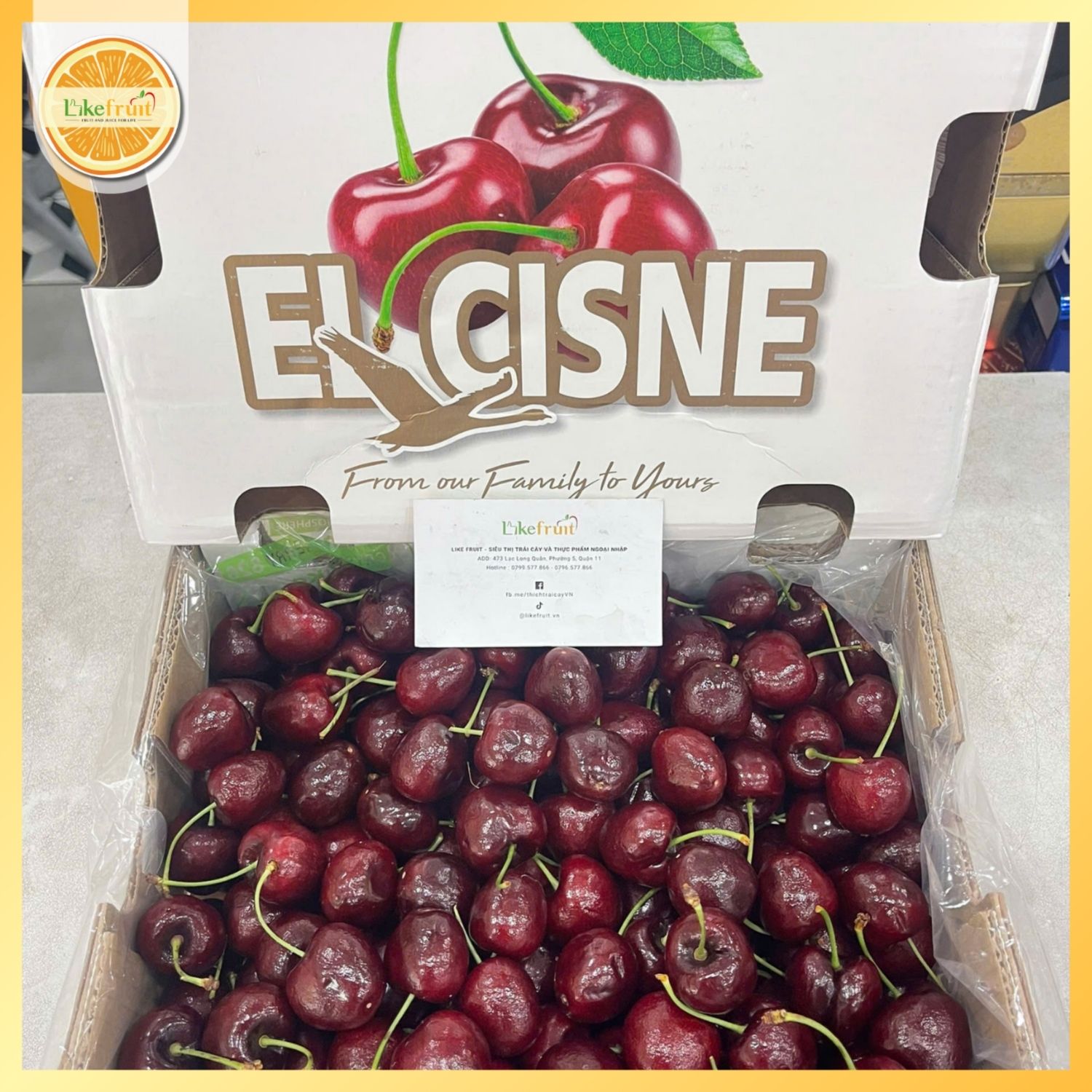 Cherry Chile Elcisne Xách 2.5kg – Cherry Nam Mỹ Tươi Ngọt, Quà Biếu Sang Trọng