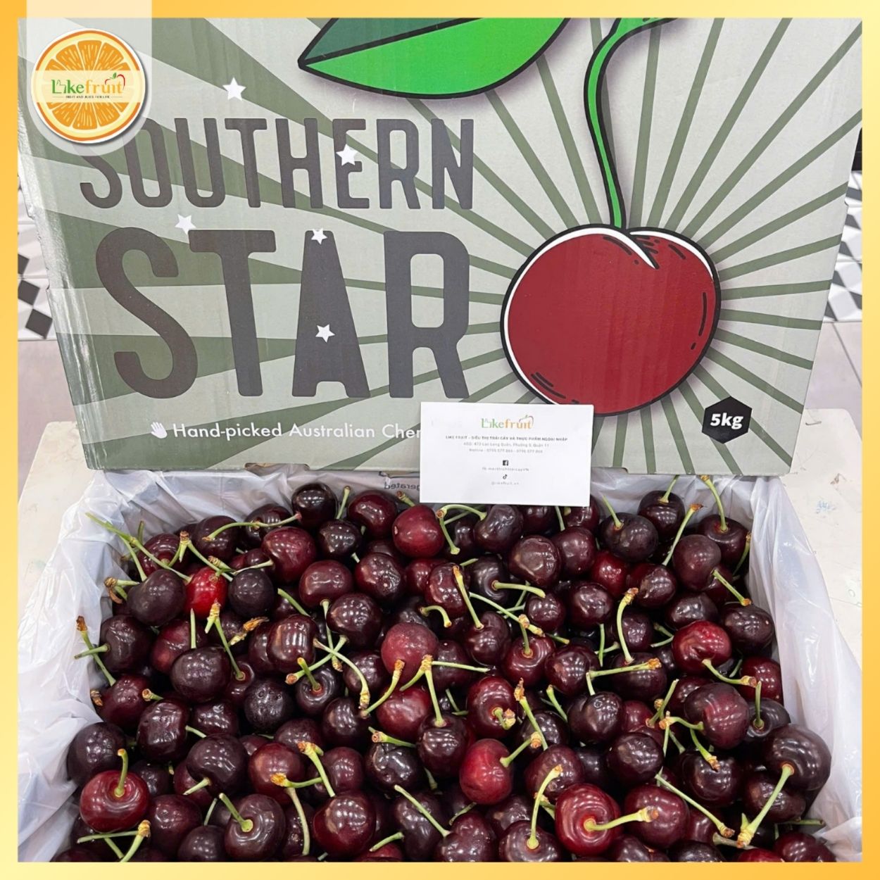 Cherry Úc Southern Size lớn – Trái Tươi Giòn Mọng, Ngọt Sâu Chuẩn Chất Lượng Cao Cấp