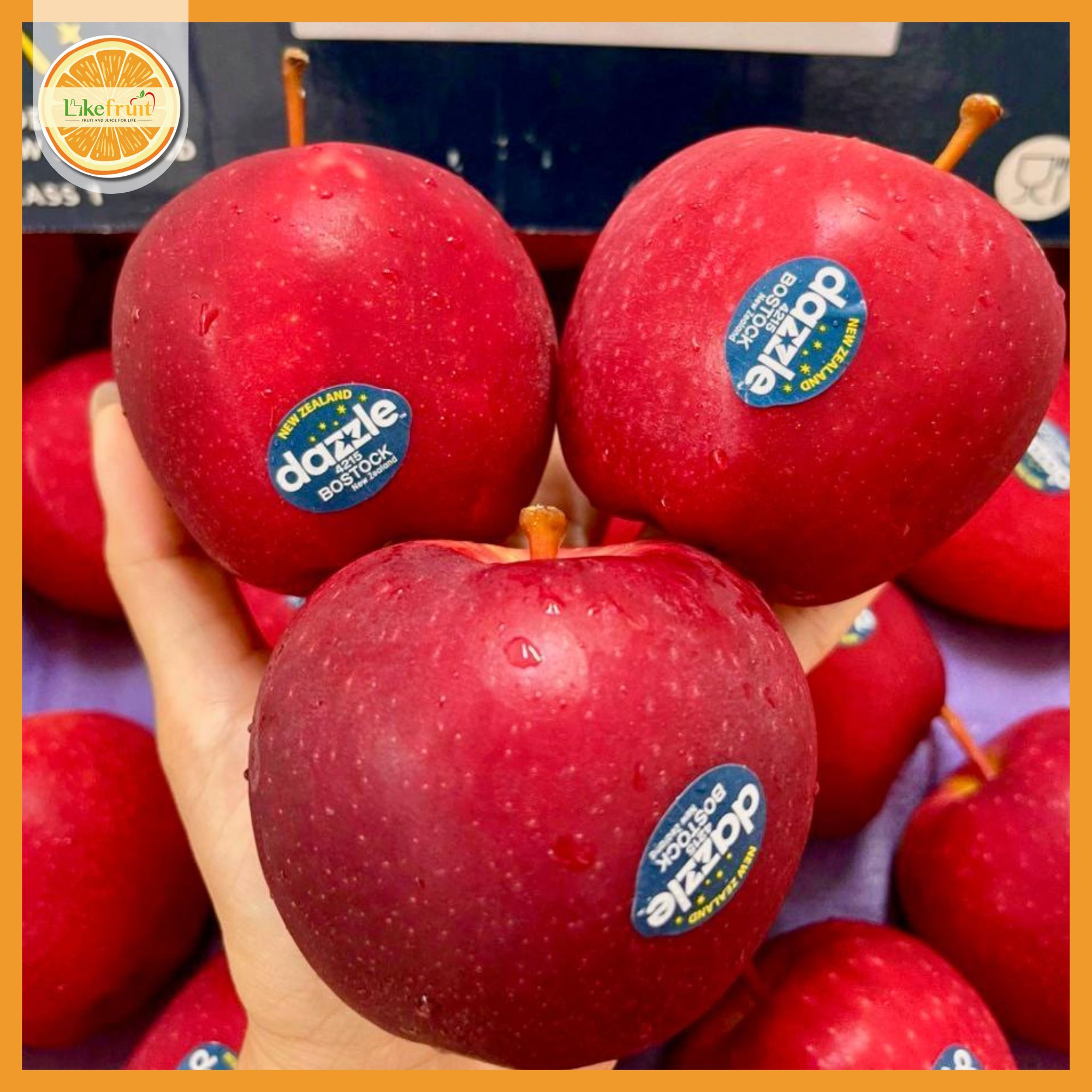 Táo Dazzel Size 88 – Giòn Ngọt Cân Bằng, Thơm Mát Tự Nhiên | Táo Nhập Khẩu Like Fruit