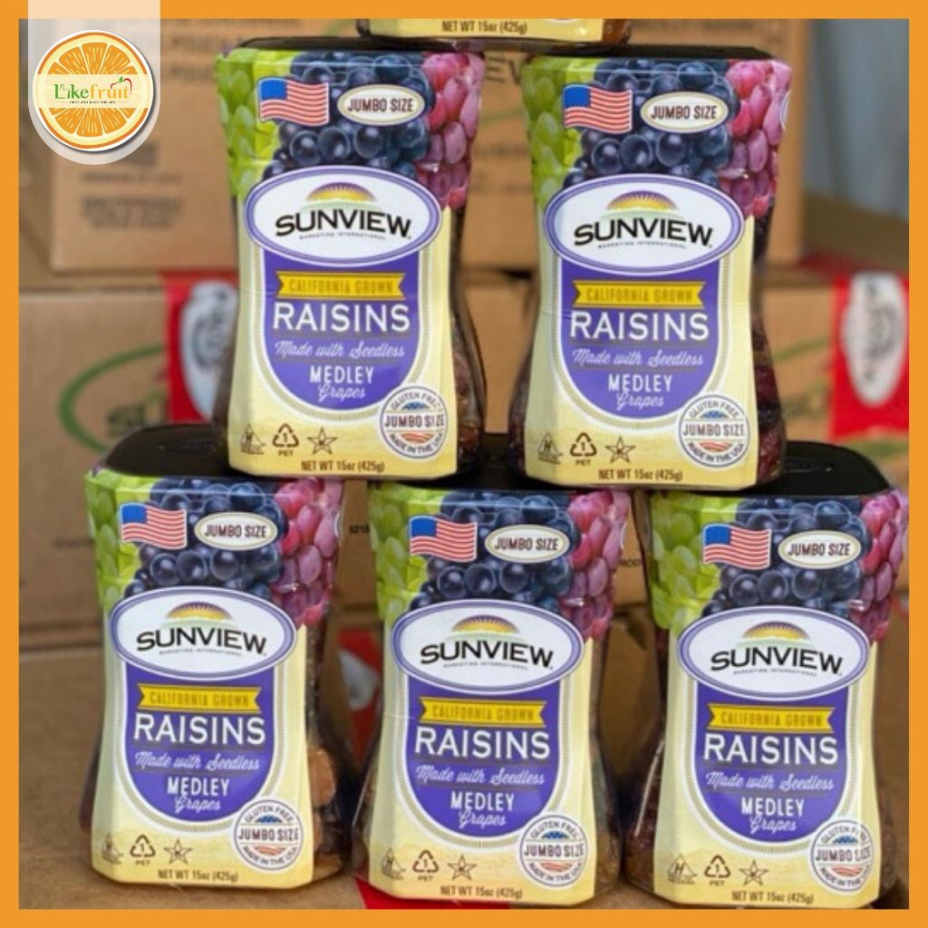 Nho Khô Hỗn Hợp Sunview Raisin 425g – Snack Dinh Dưỡng Cao Cấp Từ Mỹ