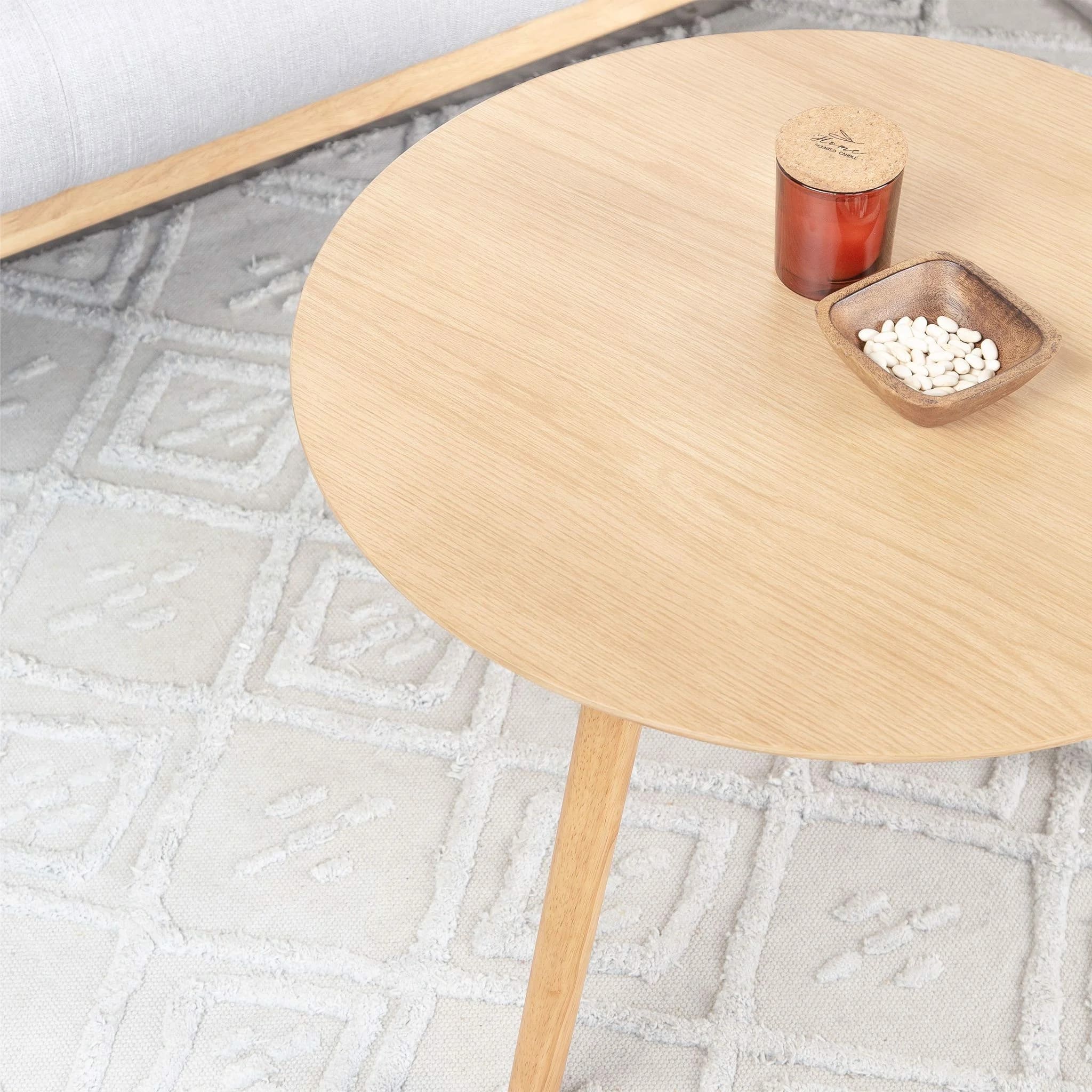 Bàn Sofa – Bàn Cafe – Bàn Trà Gỗ Cao Su màu tự nhiên