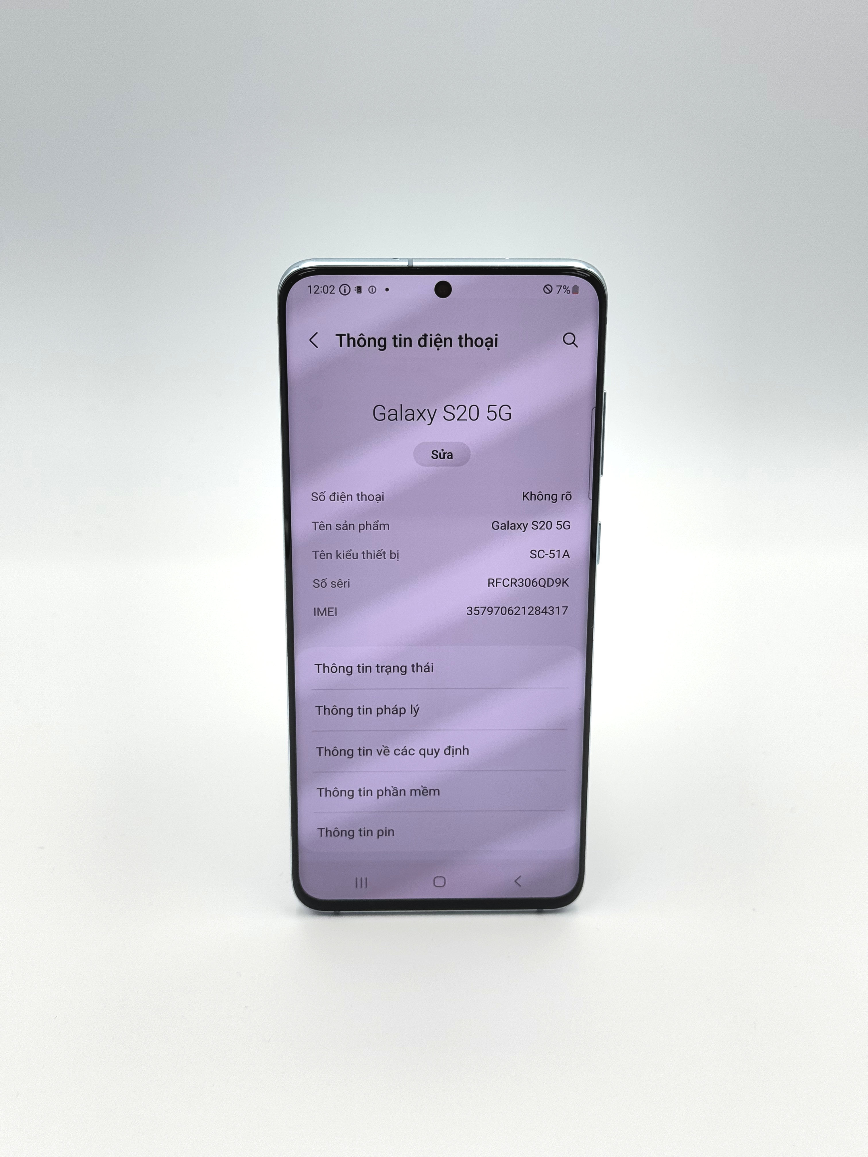Samsung Galaxy S20 5G 128GB Xanh Ngọc