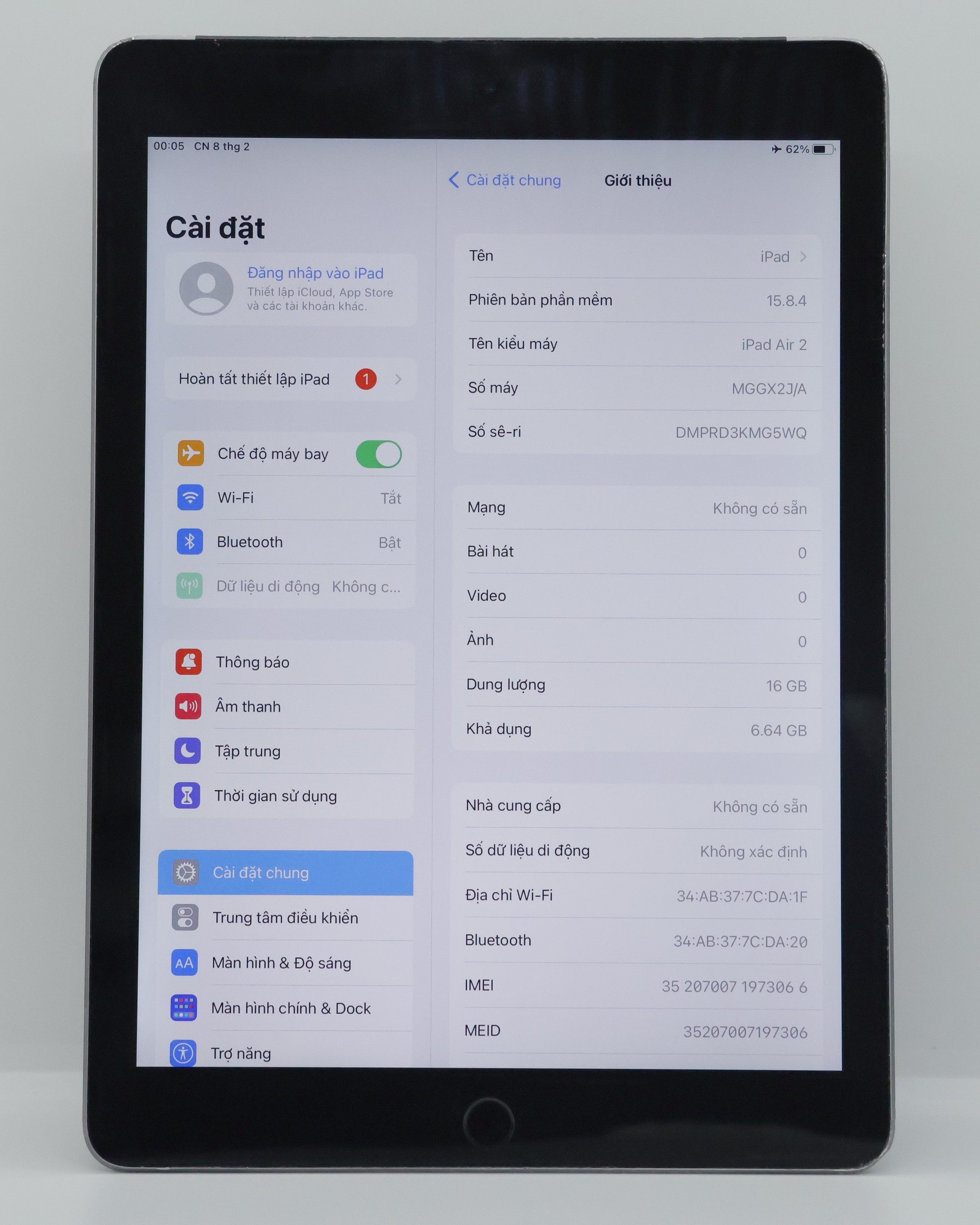 iPad Air 2 16GB Grey(Xước)