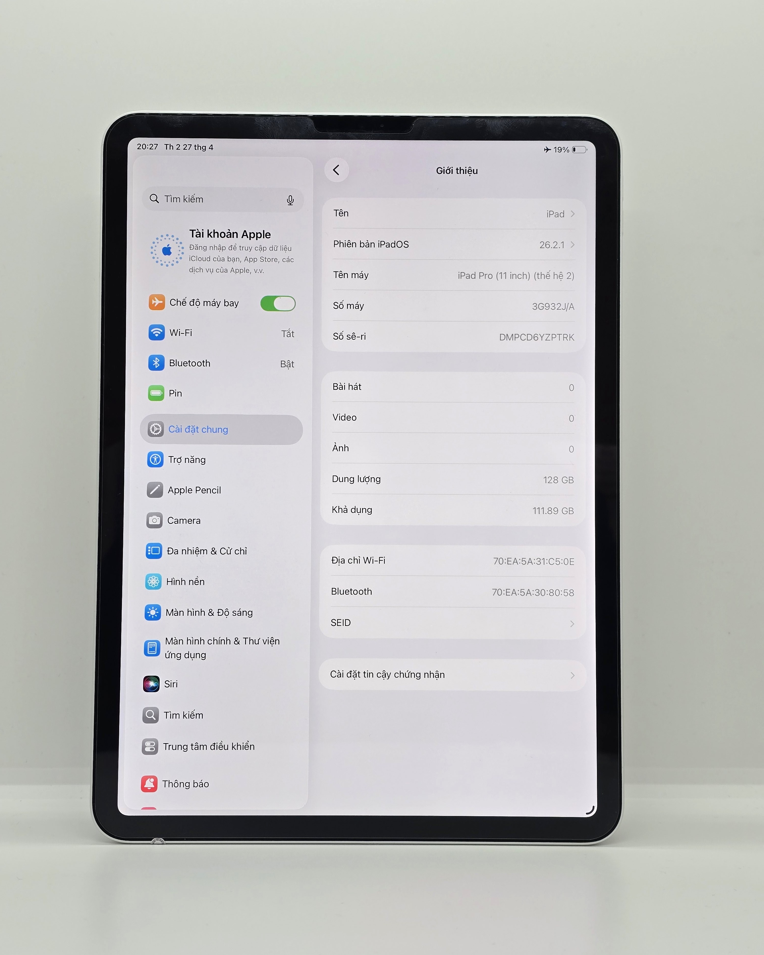 iPad Pro 2020 11 inch 128GB Silver