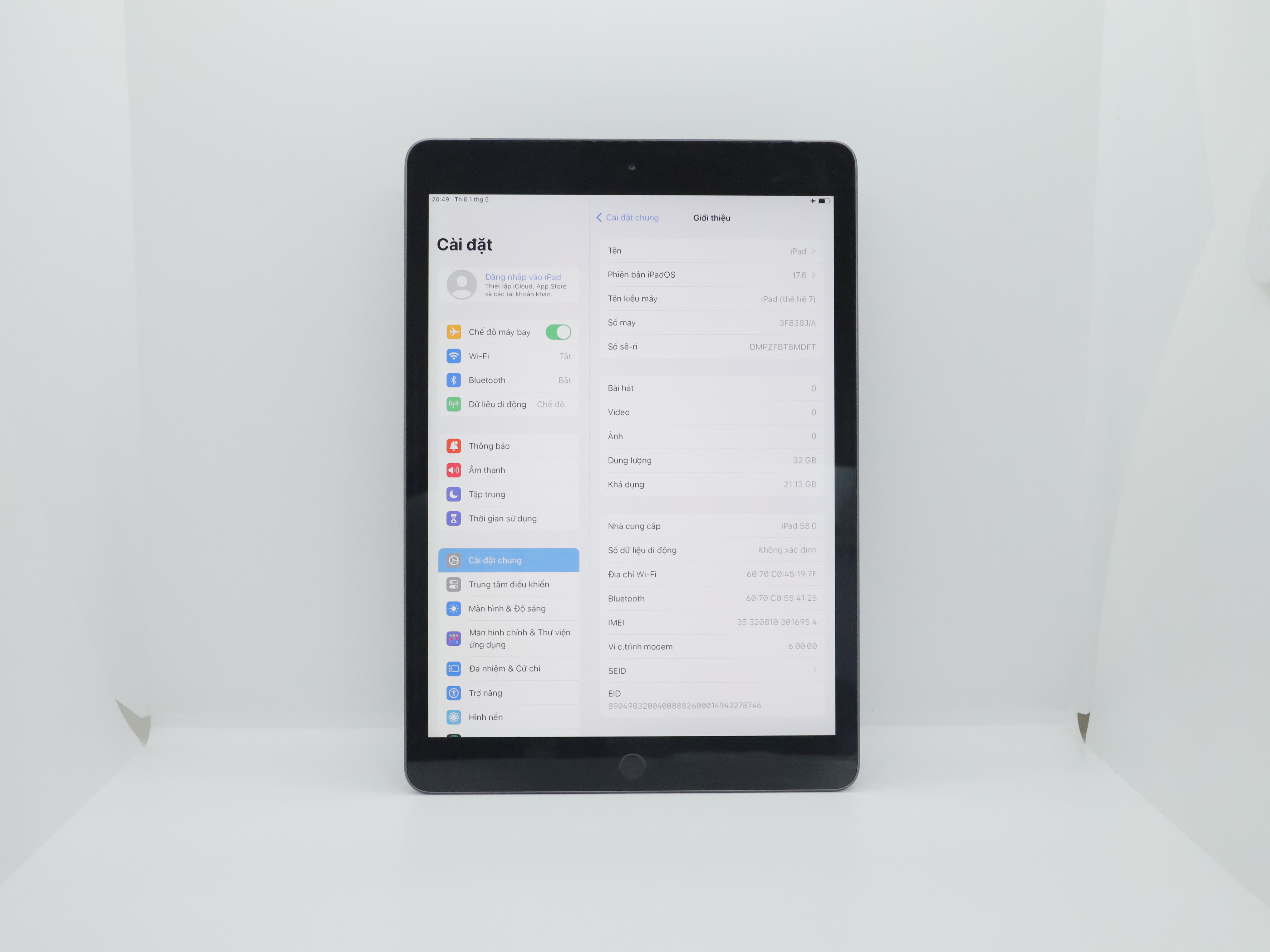iPad 2019 32GB Gray(Xước)