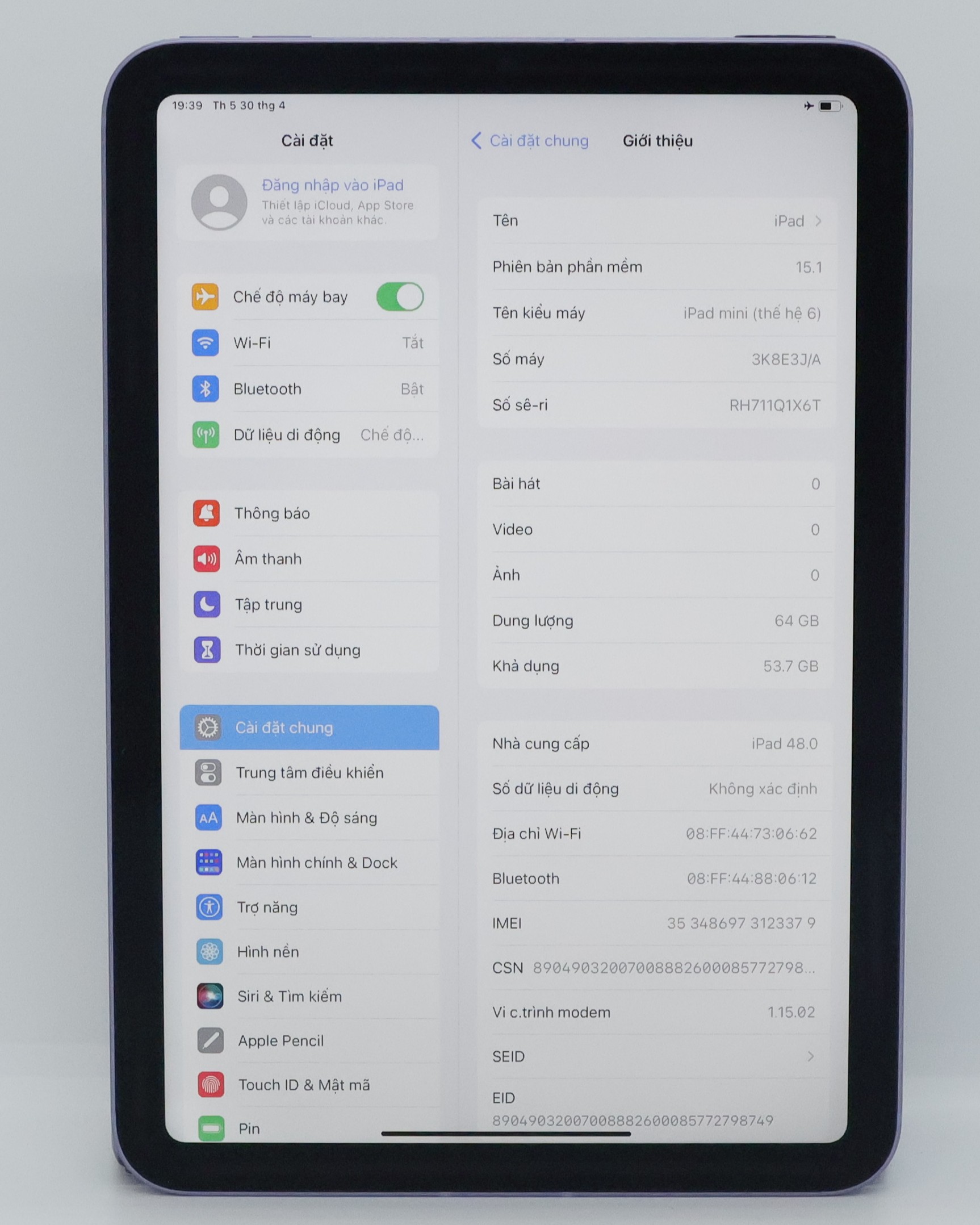 iPad Mini 6 64GB Purple