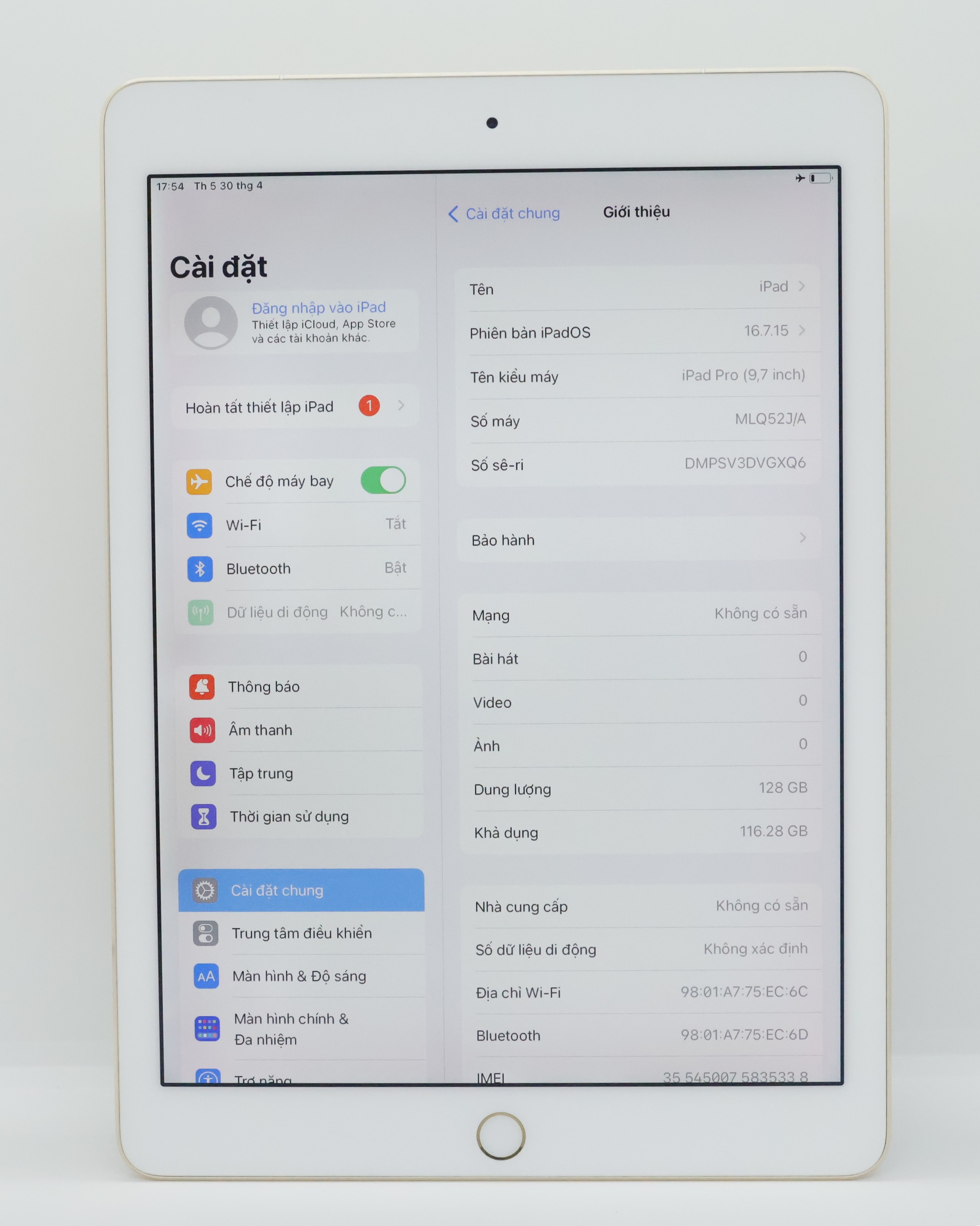 iPad Pro 9.7 inch 128GB Gold