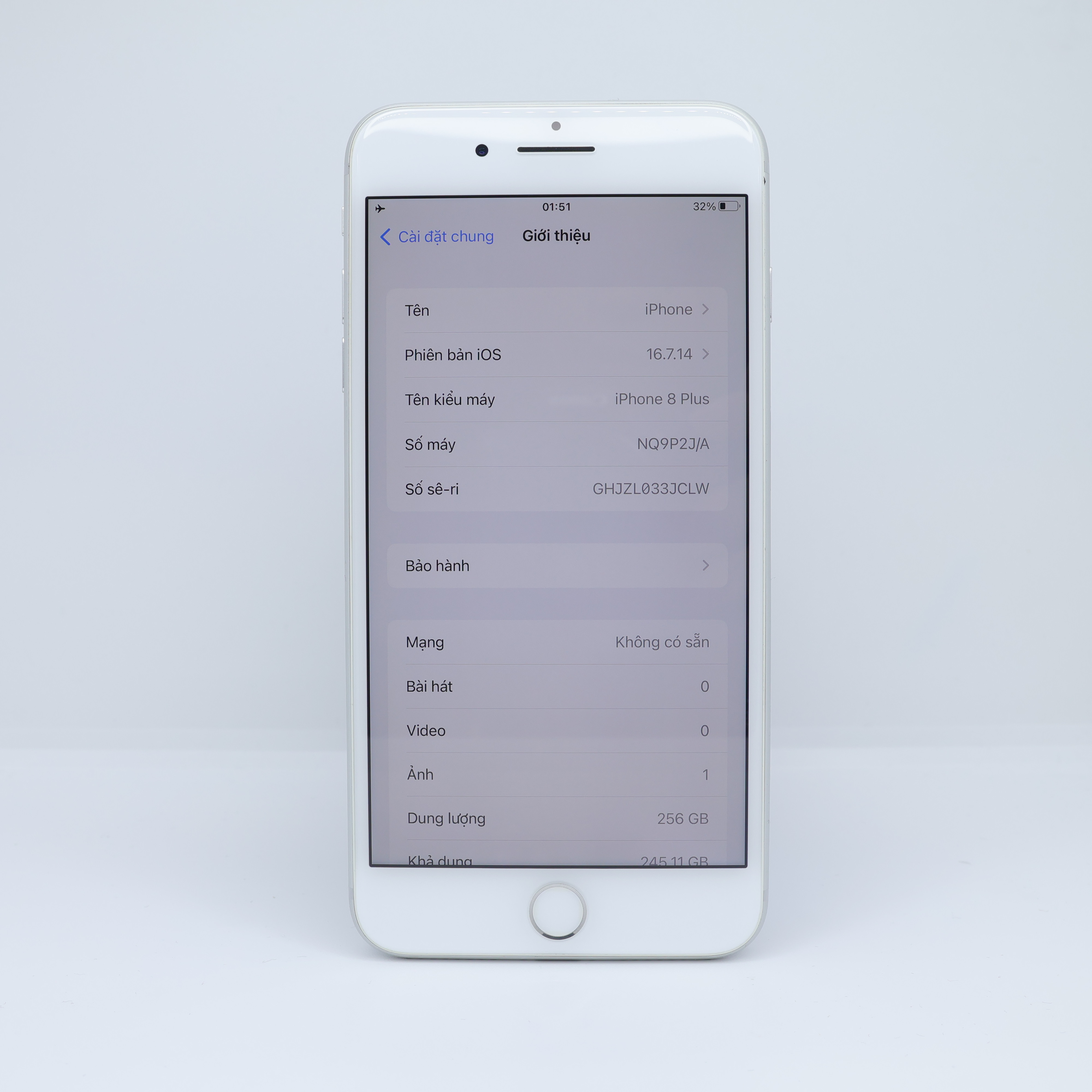 iPhone 8 Plus 256GB Silver(Xước)