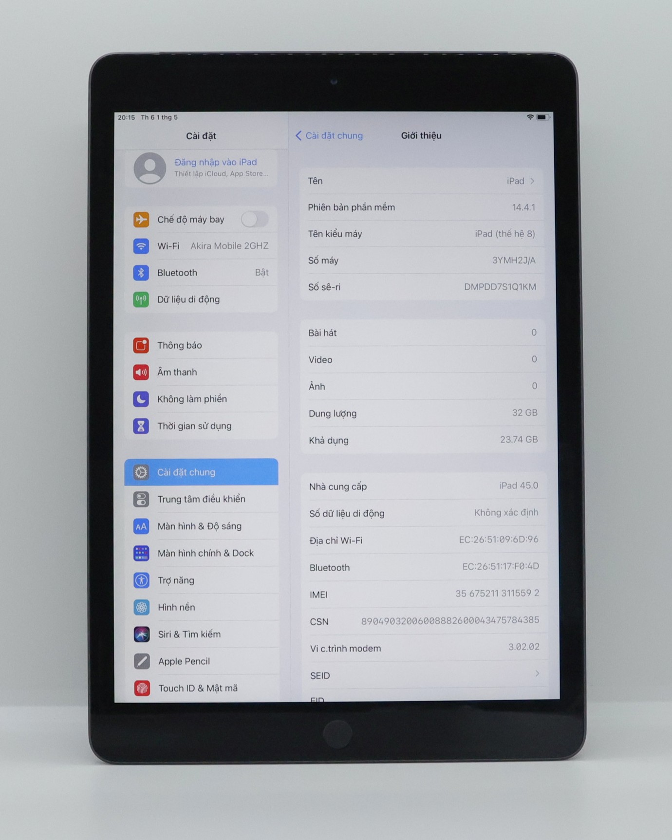 iPad Gen 8 2020 32GB Gray(Xước)