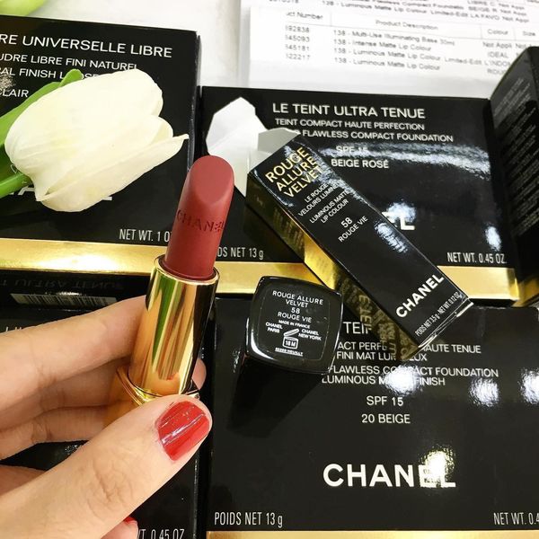 Son Chanel 58 Mini 1g Velvet Rouge Vie  Màu Đỏ Mận