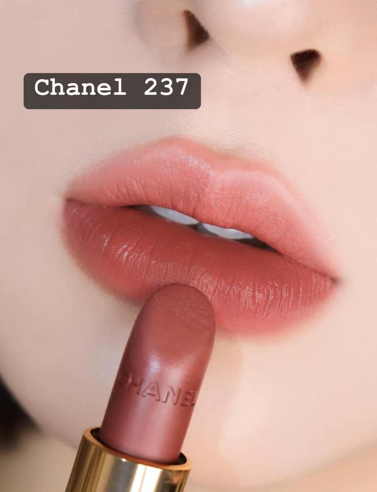 Son Kem Chanel 66 Permanent Màu Hồng Đỏ Đậu